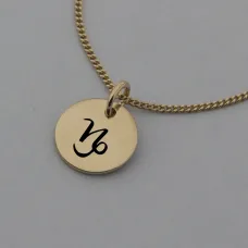 Capricorn Symbol Rose Gold Necklace