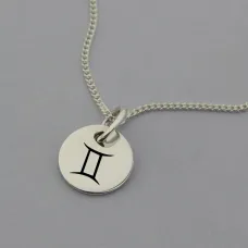 Gemini Symbol Silver Necklace Gemini Symbol Silver Necklace