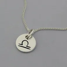 Libra Symbol Silver Necklace Libra Symbol Silver Necklace