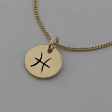 Pisces Symbol Rose Gold Necklace Pisces Symbol Rose Gold Necklace