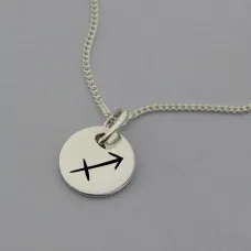 Sagittarius Symbol Silver Necklace Sagittarius Symbol Silver Necklace