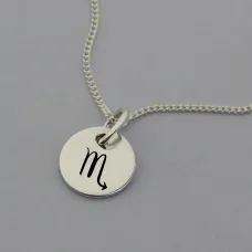Scorpio Symbol Silver Necklace Scorpio Symbol Silver Necklace