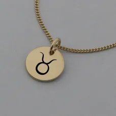 Taurus Symbol Rose Gold Necklace Taurus Symbol Rose Gold Necklace